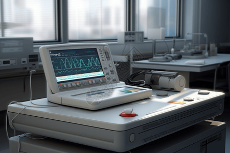 医疗器材mbe现代化医疗心电图设备背景