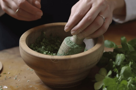 植物中药材黄芩研磨中草药图设计图片