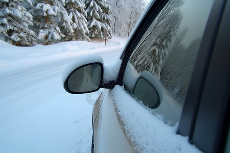 积雪覆盖的汽车图片