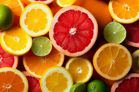 柑橘类水果背景图片