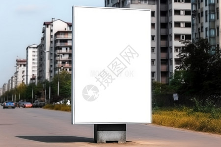 灯箱模型空白的广告牌背景