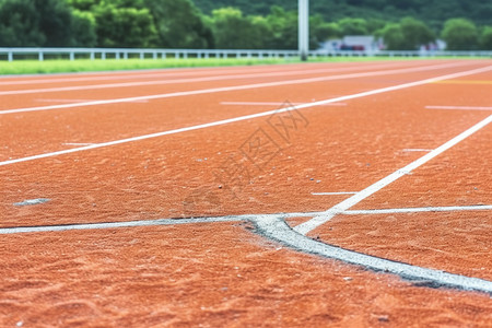 高清跑步素材橙色橡胶制成的跑道背景