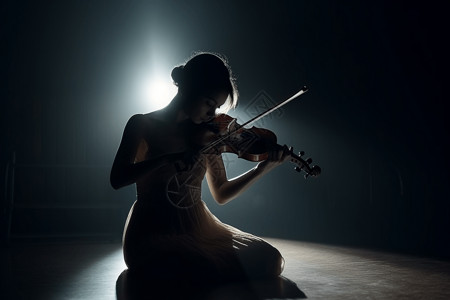 专业小提琴演奏家背景图片