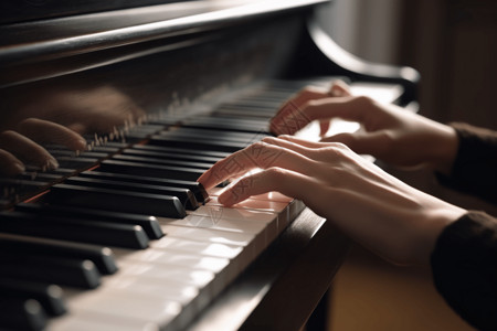 钢琴手指素材正在弹钢琴的手背景