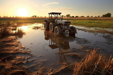 停滞荚洪水造成农业生产力的暂时停滞背景