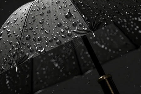 经典黑色雨伞背景图片
