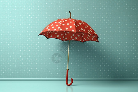 一把红色复古的雨伞背景图片