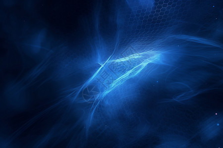 弧蓝色迷幻的科技感设计图片