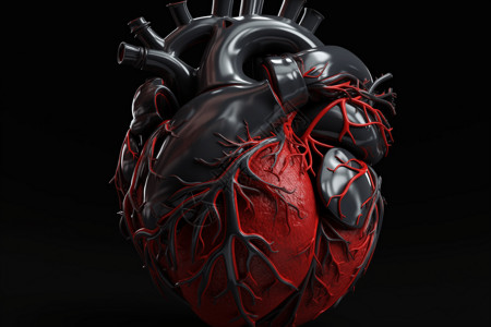 黑色的心脏模型图片