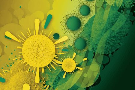 黄色和绿色的免疫系统图片