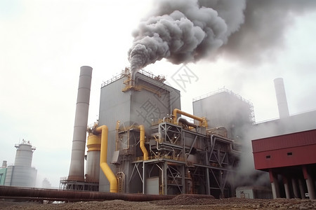工业的焚化炉工厂背景图片