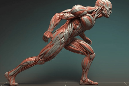 人体肌肉和肌腱的模型背景图片