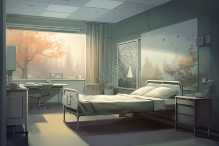 睡眠障碍诊所病房背景图片