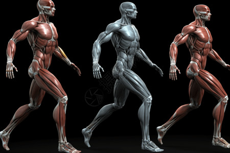 人体肌肉功能的插图插画