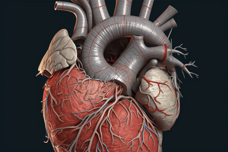 人类心脏的解剖图背景图片