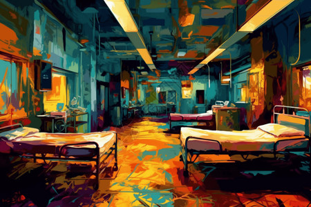 多彩的急诊室背景图片