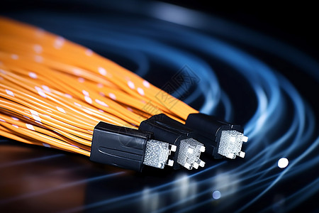 数码科技光纤电线背景图片