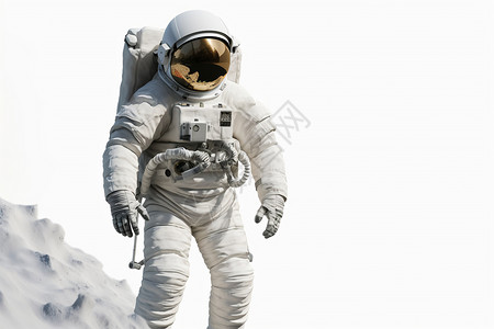 白色背景中的太空人图片