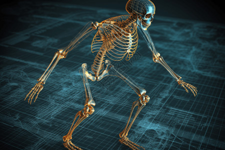 人体全身骨骼展示高清图片