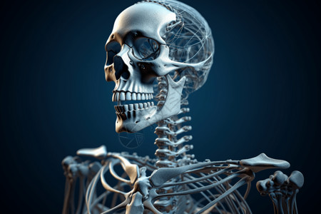 人体骨骼展示背景图片