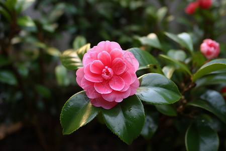 美丽的植物山茶花背景图片