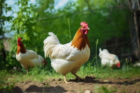 农村养殖的公鸡图片