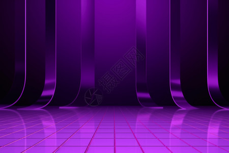 紫色万圣节丝带紫色的舞台效果设计图片