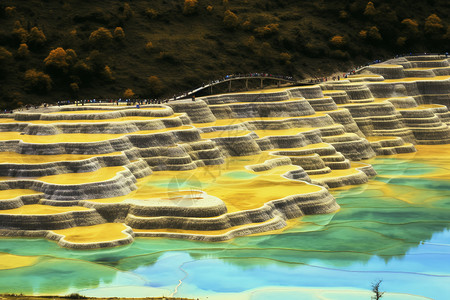 自然层叠的河流背景图片