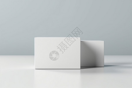 纸盒创意三维几何的白色纸盒设计图片