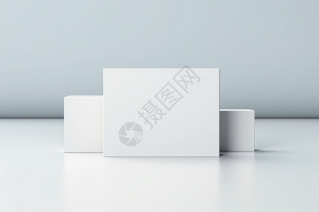 纸盒创意白色的几何盒子设计图片