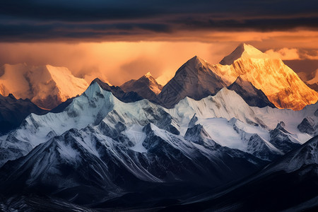 日照的金山背景图片