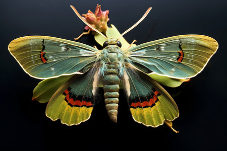 天蛾昆虫的标本背景