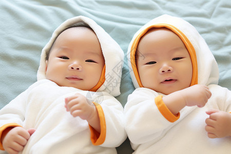 可爱的双胞胎婴儿图片