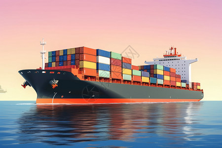 航行船舶海上贸易运输设计图片