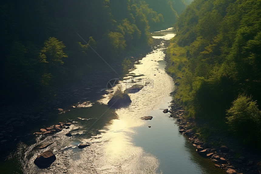 清澈的河流图片