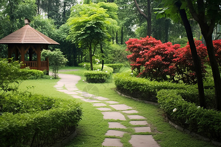 美丽的自然花园背景图片