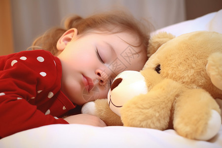 婴儿睡觉黄头发的小女孩高清图片