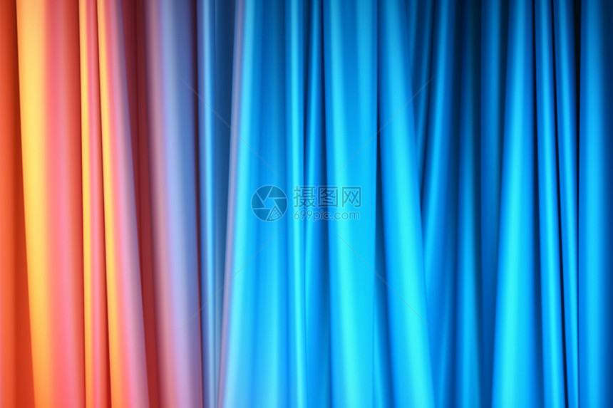 彩色明亮的窗帘图片