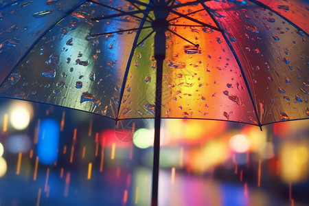 透明雨伞的特写图片