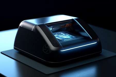 科技感的掌纹扫描仪背景图片