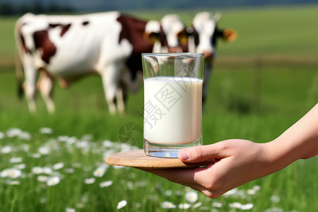 新鲜的牛奶牧场奶牛场高清图片