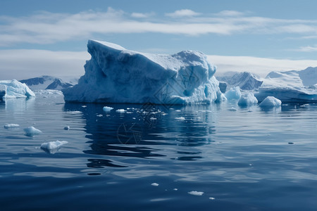 南极洲的融化现象背景图片