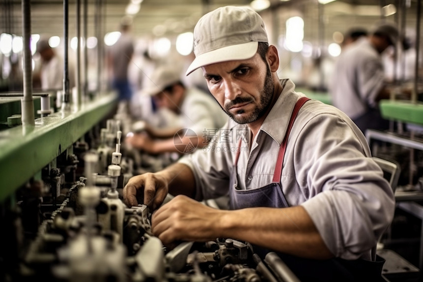 工作的工厂外国男工人图片