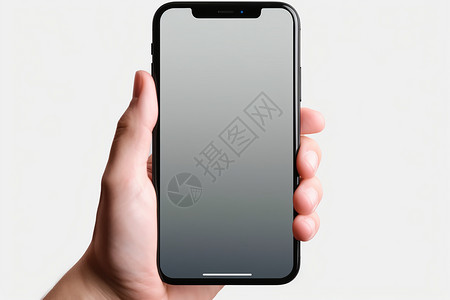 黑色空白素材手机的空白屏幕设计图片