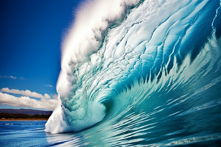 大海中冲浪的极限运动背景图片
