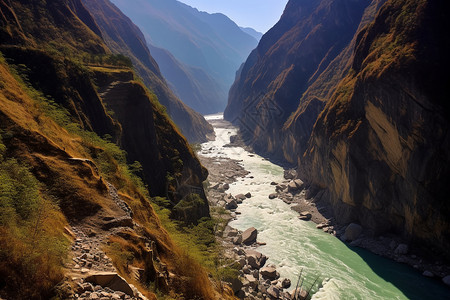 世界著名峡谷-虎跳峡图片