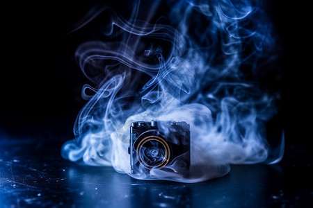 烟雾缥缈相机与烟雾背景