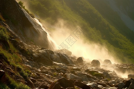 雨水浸透的岩石背景