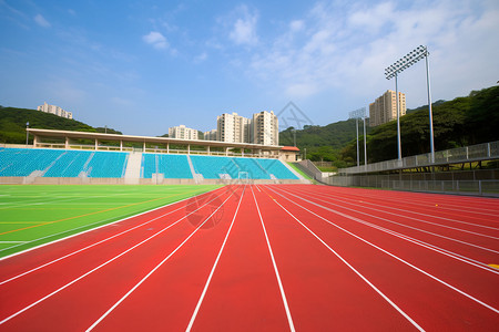 橡胶跑道田径冲刺背景图片