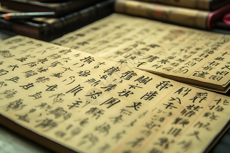 3D艺术字中国传统书法背景